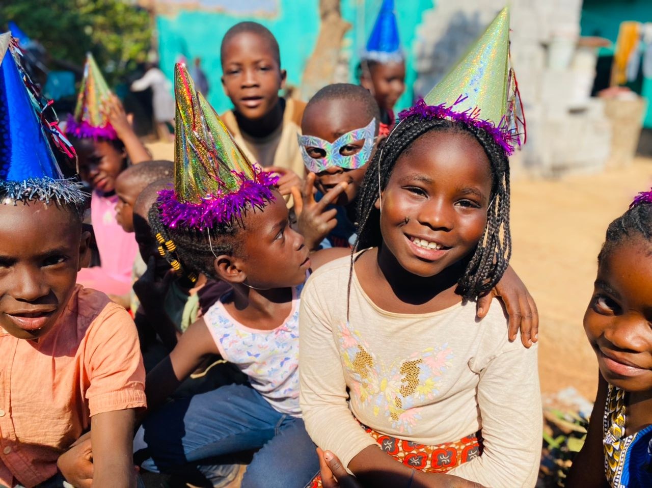 Children participating in a Faithful Hearts Foundation outreach